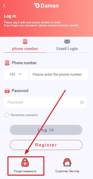 click on forgot password to reset it